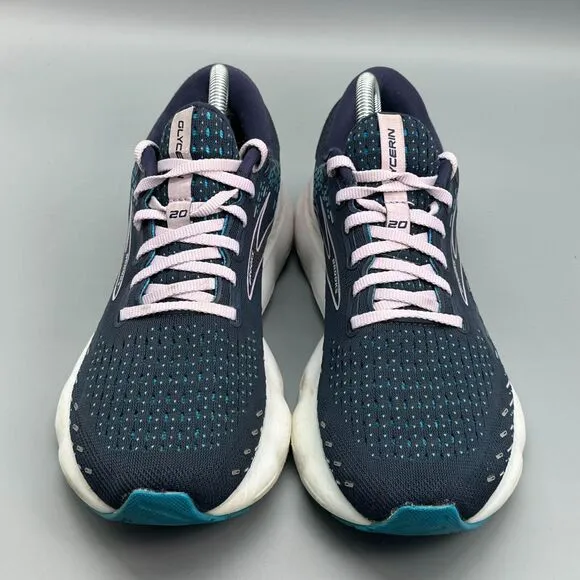 Brooks Glycerin Gts 20 Women's 10 Blue Athletic Shoes Lace Up Running Sneakers