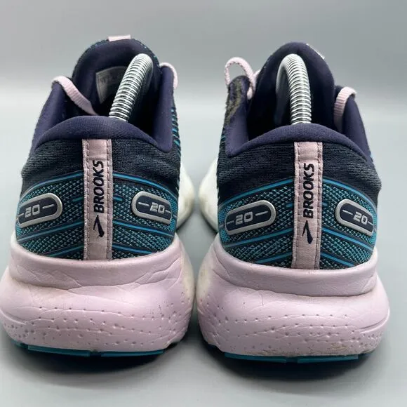 Brooks Glycerin Gts 20 Women's 10 Blue Athletic Shoes Lace Up Running Sneakers