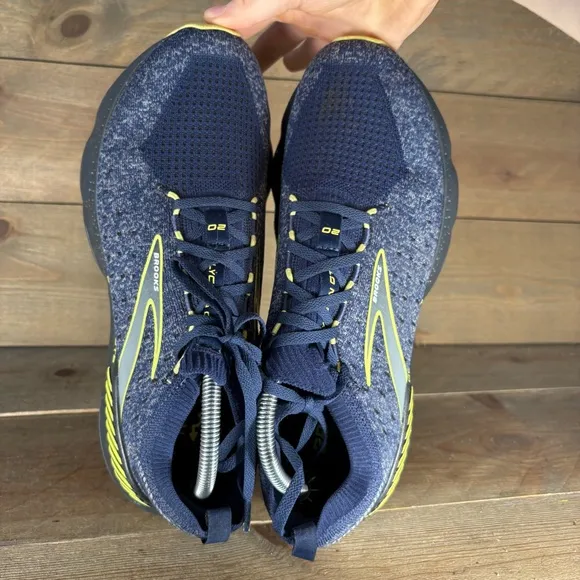 brooks glycerin stealth fit GTS 20 men size 10 shoe blue athletic running sneake
