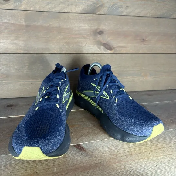 brooks glycerin stealth fit GTS 20 men size 10 shoe blue athletic running sneake