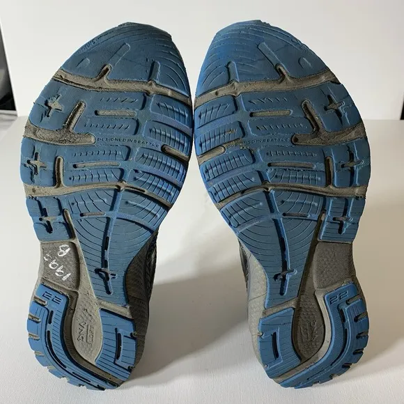 Brooks Shoes Mens 11.5 Adrenaline GTS 22 Black Blue Cherry Tomato 1103661D084