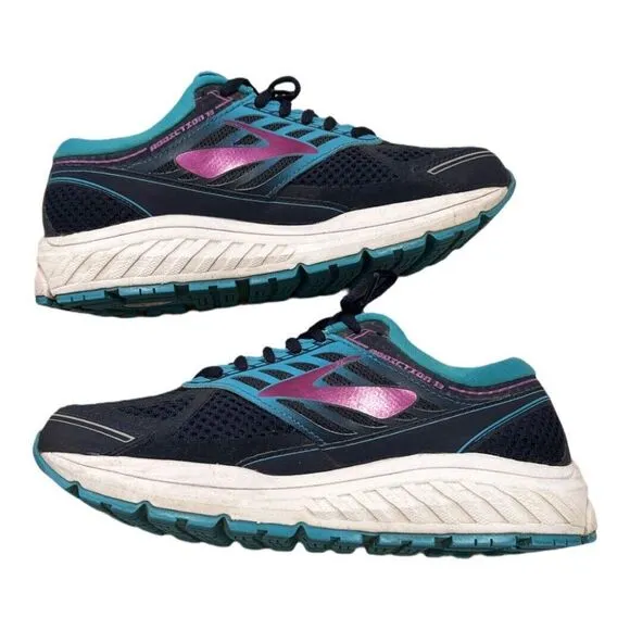 Brooks Womens Addiction‎ 13 DNA 1202531D456 Black Teal Running Shoes 8D Wide