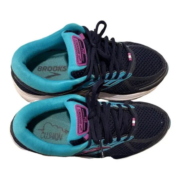 Brooks Womens Addiction‎ 13 DNA 1202531D456 Black Teal Running Shoes 8D Wide