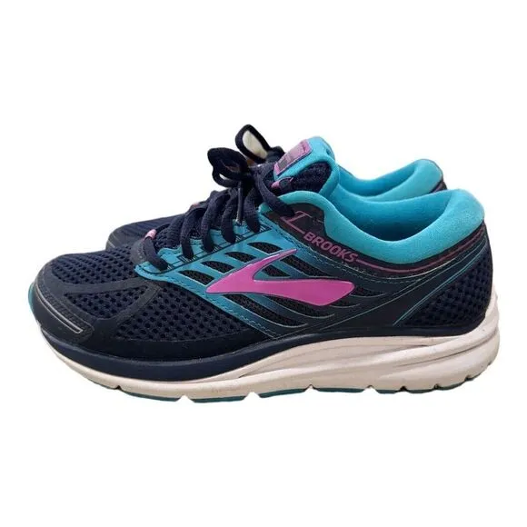 Brooks Womens Addiction‎ 13 DNA 1202531D456 Black Teal Running Shoes 8D Wide