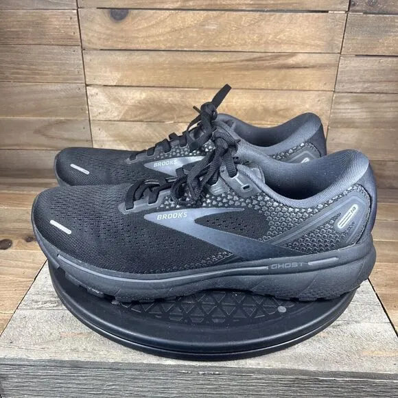Brooks Ghost 14 Running Shoes Womens Size 10 Black Lace Up Sneakers NO INSOLES