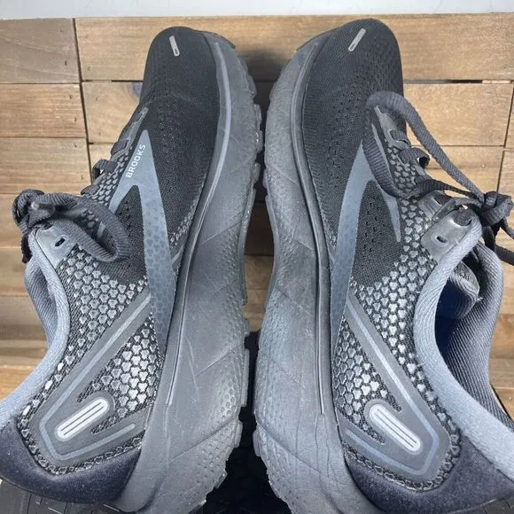 Brooks Ghost 14 Running Shoes Womens Size 10 Black Lace Up Sneakers NO INSOLES