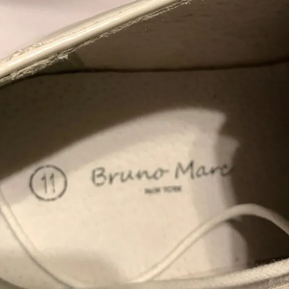 Bruno Marc size 11 white tuxedo shoes. NWOT never worn