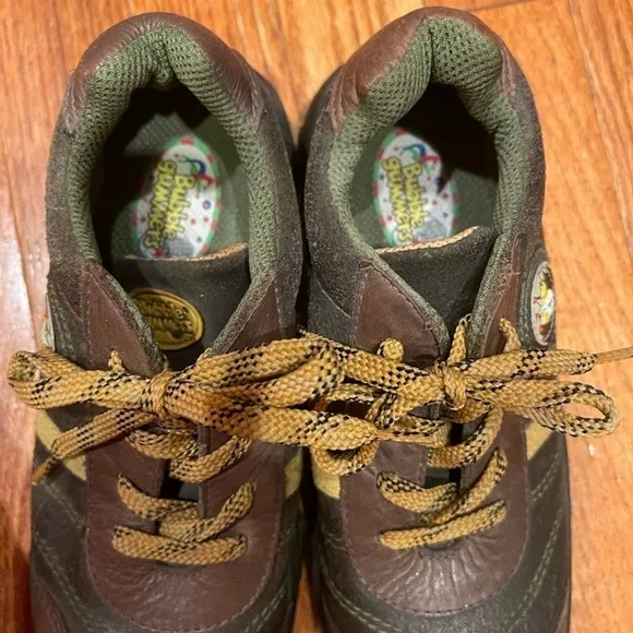 Bubble gummers Boys Shoes Size 2 (US), 33 (EU),  1 (UK) Brown &amp; Green Lace Ups