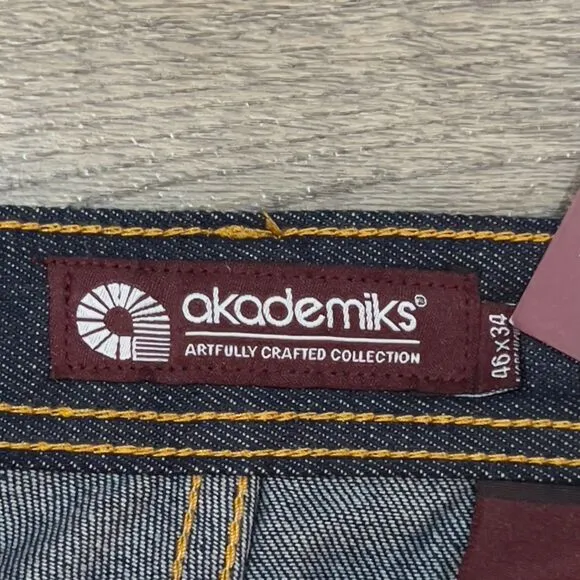BUNDLE! 2 Pair of New Akademiks Wide Leg Baggy Jeans Big &amp; Tall Men's Size 46x34