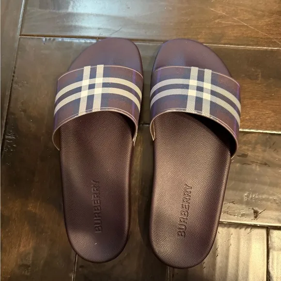 Burberry Men's Brown Slide Sandals
