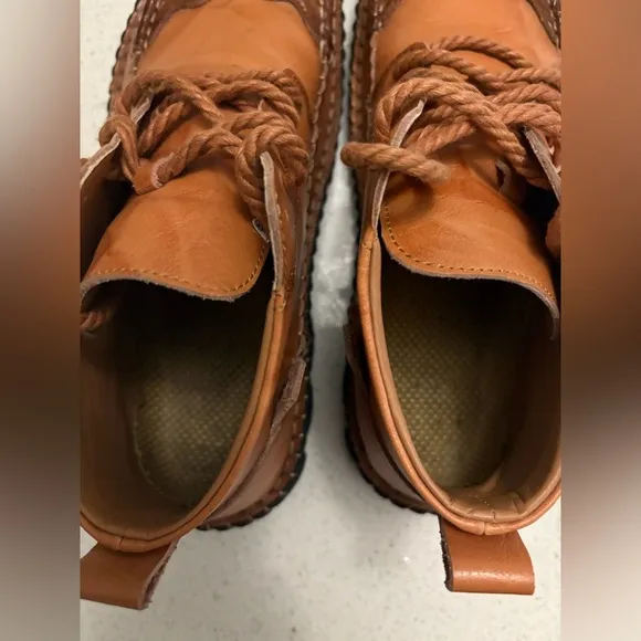 Calceus Men's Cognac Brown Leather Street Lace Up Chukka Boots Shoes‎ 10 43