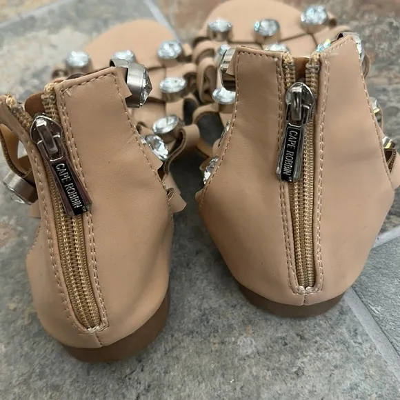 Cape Robbin nude sandals with bling size 7.5