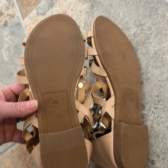 Cape Robbin nude sandals with bling size 7.5