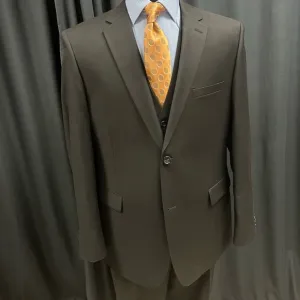 Caravelli Slim Fit 3 Piece Suit In Black 44Rx38W