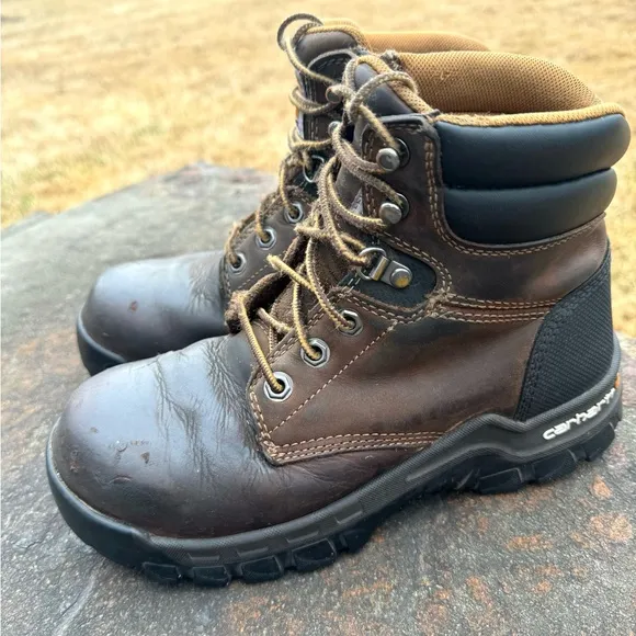 Carhartt Women Rugged Flex 6&quot; Comp Toe Work Boot CWF5355 Lace Up Durable 6.5