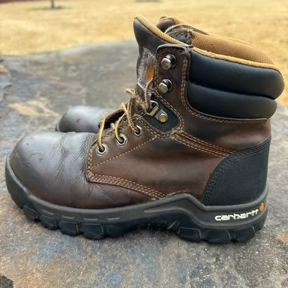 Carhartt Women Rugged Flex 6&quot; Comp Toe Work Boot CWF5355 Lace Up Durable 6.5