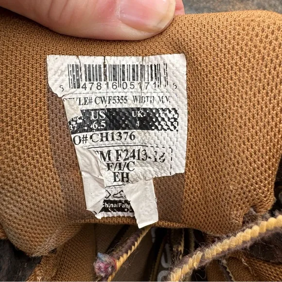 Carhartt Women Rugged Flex 6&quot; Comp Toe Work Boot CWF5355 Lace Up Durable 6.5