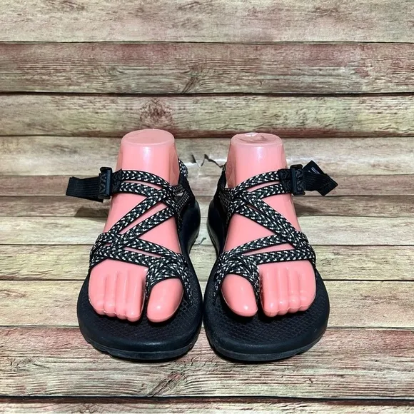 Chaco Black And White ZX2 Sandals