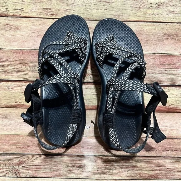 Chaco Black And White ZX2 Sandals