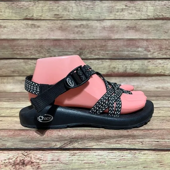 Chaco Black And White ZX2 Sandals