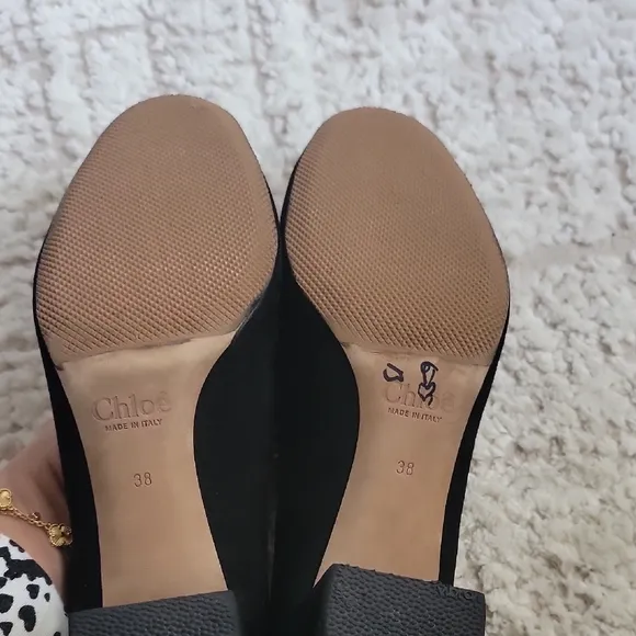 Chloe Black Suede Size 38 Org $495