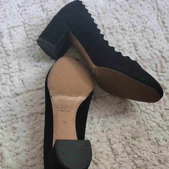 Chloe Black Suede Size 38 Org $495