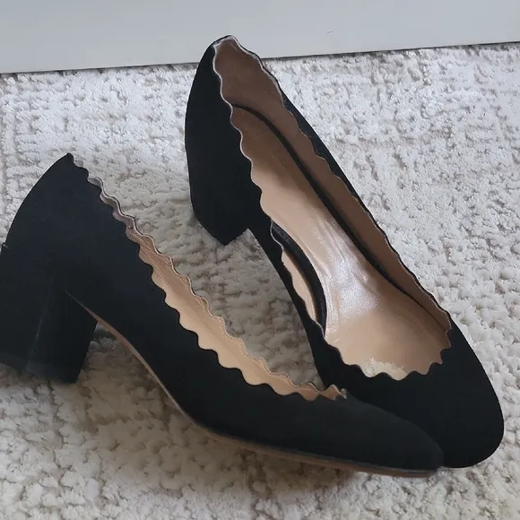 Chloe Black Suede Size 38 Org $495