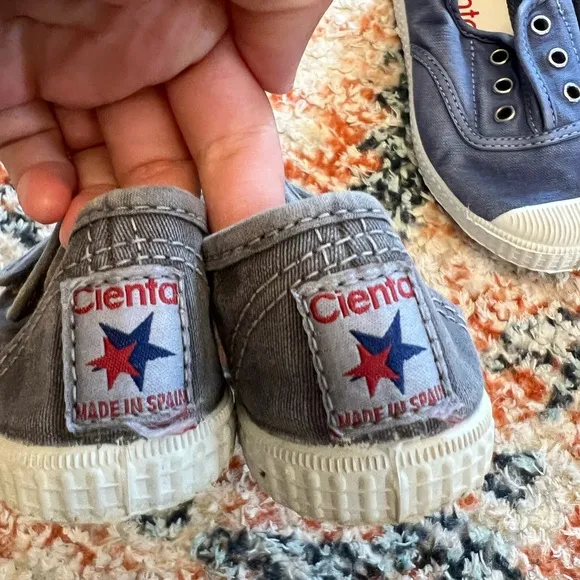 Cienta Washed Denim Slip On Laceless Blue Shoes 24 slightly used and 25 new