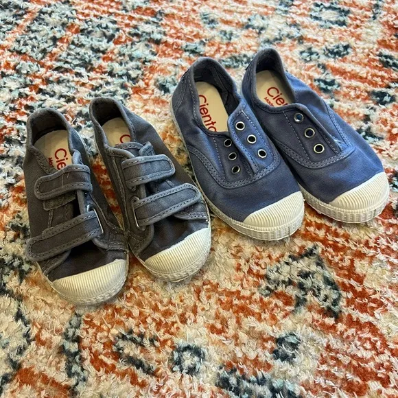 Cienta Washed Denim Slip On Laceless Blue Shoes 24 slightly used and 25 new