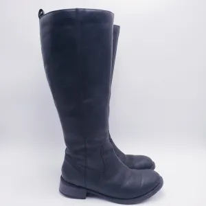 Clarks Swansea Glen Fleece Lined Waterproof Riding Boots Black Leather Size 8