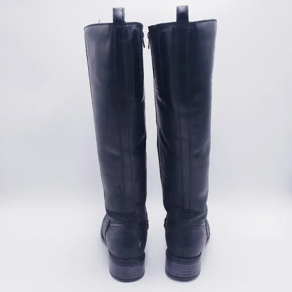 Clarks Swansea Glen Fleece Lined Waterproof Riding Boots Black Leather Size 8
