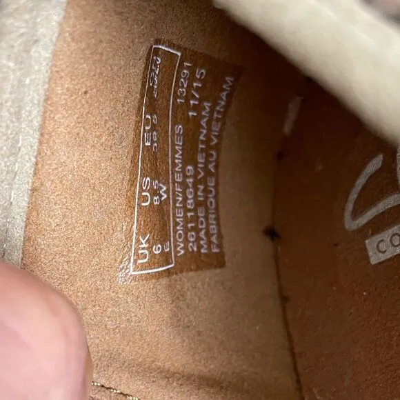 CLARKS Collection Slip On Espadrilles Shoes Snake Print Tan Brown 8.5
