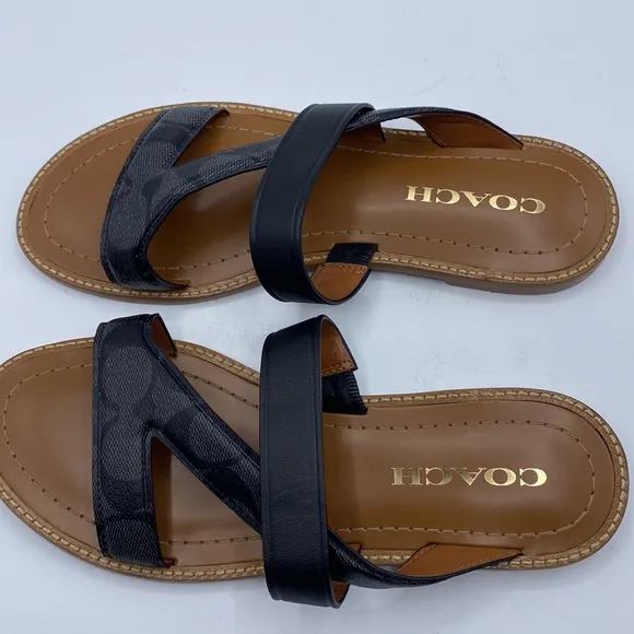 Coach Black Slide‎ Sandals