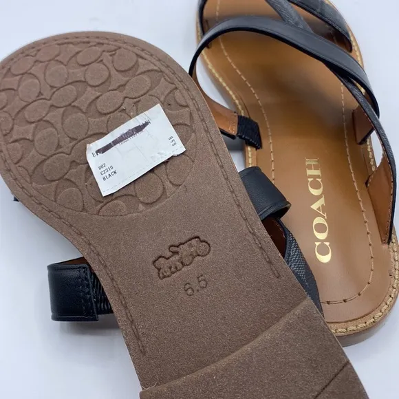 Coach Black Slide‎ Sandals
