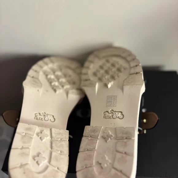 Coach Piper Black &amp; White Women's Sandals
