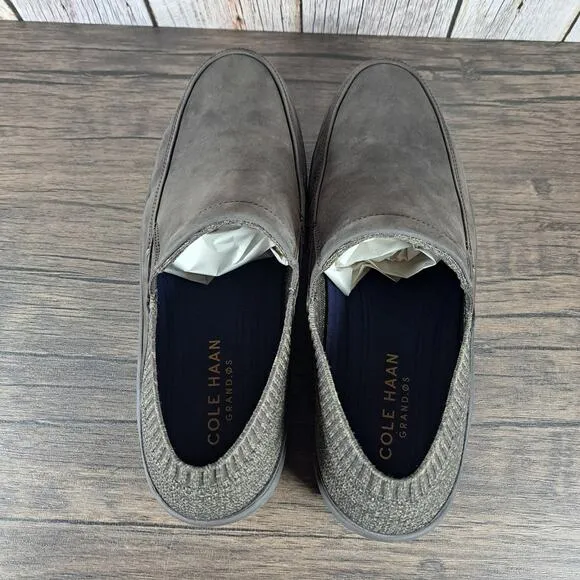 Cole Haan Grand O's Leather Motogrand Driving Loafer Men's Wide Sz 9.5 W Brown