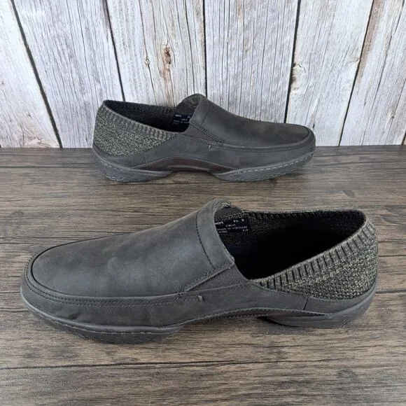 Cole Haan Grand O's Leather Motogrand Driving Loafer Men's Wide Sz 9.5 W Brown