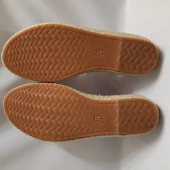 Cole Haan Grandseries Leather Fruit Filled Espadrille sandals (w sizes 7, 8)