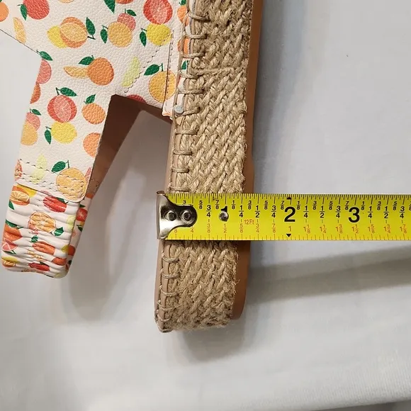 Cole Haan Grandseries Leather Fruit Filled Espadrille sandals (w sizes 7, 8)