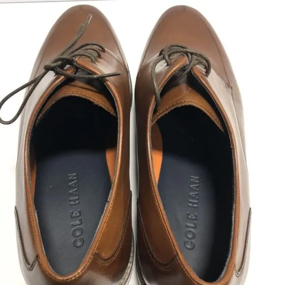 Cole Haan Men's Lenox Hill Split Toe Oxford Tan Leather Size 10.5 Wide