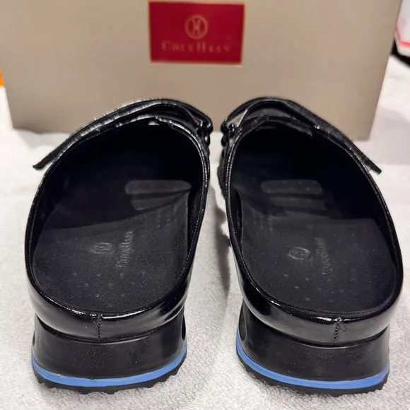 Cole Haan women’s Air Beau Strap Mule - Nike Air Black/blue size 10.5, like NIB