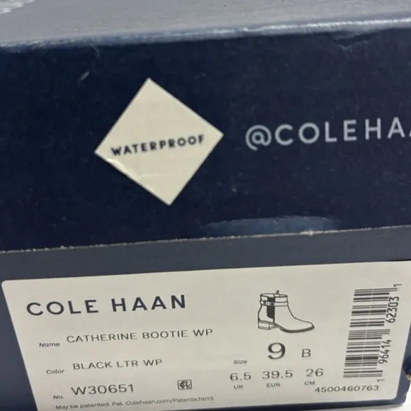 Cole Haan Women’s Catherine Black Waterproof Bootie, Size 9 M