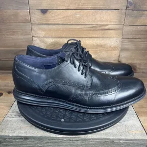 Cole Haan Mens Size 12 Original Grand Shortwing Oxford Shoes Triple Black C27984