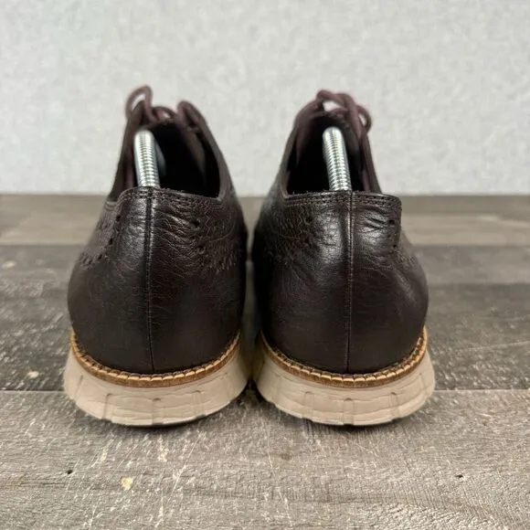 Cole Haan Mens Size 12 Zerogrand OS Wing Tip Oxford Brown Shoes Lace Up C25273