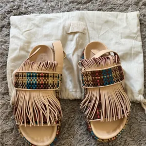 Colorful Fringe Sandals