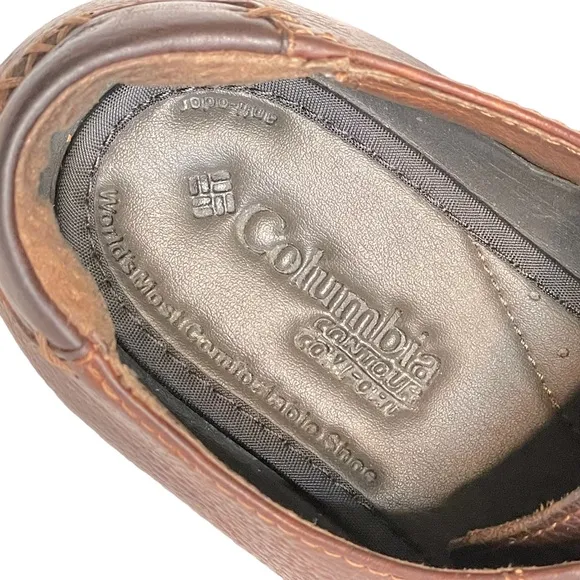 Columbia Lace Up Shoes Oxford Leather Brown Style Name Salmon Harbor Size 10