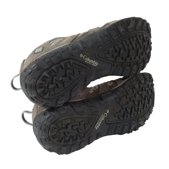 Columbia Women's 6.5 Comfort Shoes Suede/Mesh Hiking Lace-Up Brown Sneakers