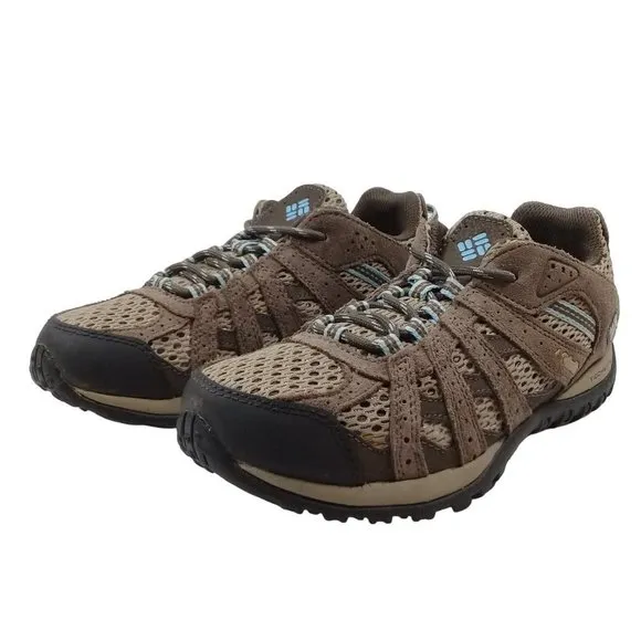 Columbia Women's 6.5 Comfort Shoes Suede/Mesh Hiking Lace-Up Brown Sneakers