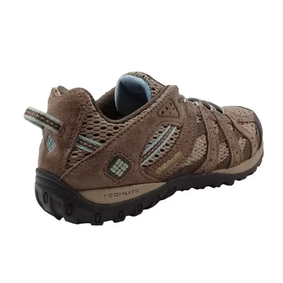 Columbia Women's 6.5 Comfort Shoes Suede/Mesh Hiking Lace-Up Brown Sneakers