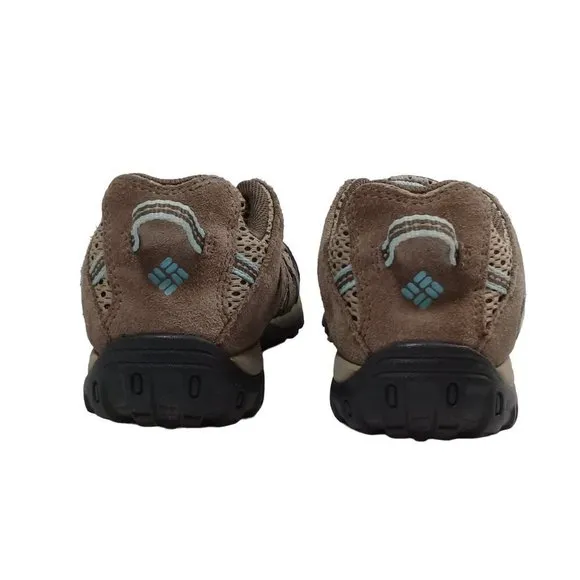 Columbia Women's 6.5 Comfort Shoes Suede/Mesh Hiking Lace-Up Brown Sneakers